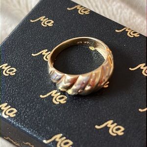 Vintage Gold Dome Ring 14k • Celestial